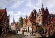 unknow artist European city landscape, street landsacpe, construction, frontstore, building and architecture.025 oil painting picture wholesale